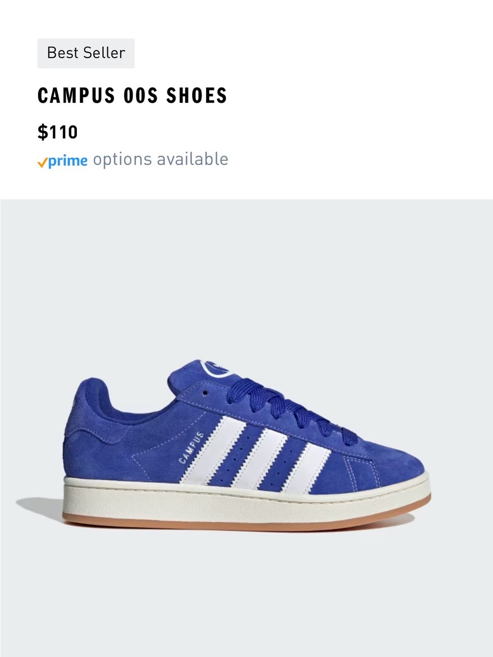 adidas Suede Low-Top Sneakers - Blue & White - Picture 1 of 4